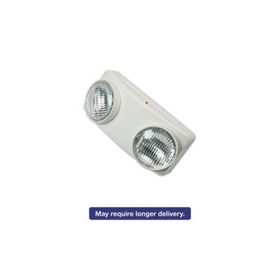 Swivel Head Twin Beam Emergency Lighting Unit, 12 3 / 4"w x 4"d x 5 1 / 2"h, White