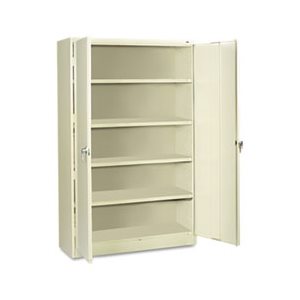 Assembled Jumbo Steel Storage Cabinet, 48w x 24d x 78h, Putty