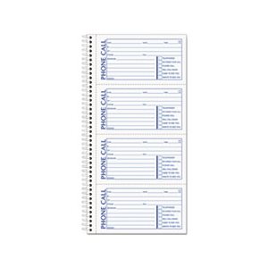 Spiralbound Message Book, 2 3 / 4 x 5, Carbonless Duplicate, 600-Set Book