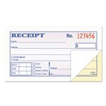 Money and Rent Receipt Books, 2-3 / 4 x 4 7 / 8, 2-Part Carbonless, 50 Sets / Book