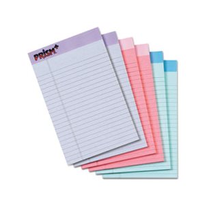 Prism Plus Colored Legal Pads, 5 x 8, Pastels, 50 Sheets, 6 Pads / Pack