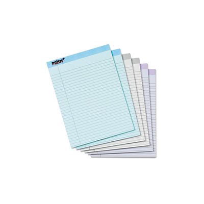 Prism Plus Colored Legal Pads, 8 1 / 2 x 11 3 / 4, Pastels, 50 Sheets, 6 Pads / Pack