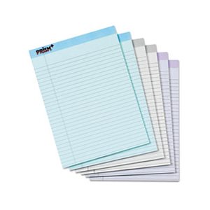 Prism Plus Colored Legal Pads, 8 1 / 2 x 11 3 / 4, Pastels, 50 Sheets, 6 Pads / Pack