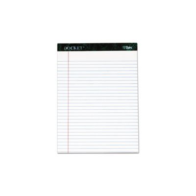 Docket Ruled Perforated Pads, 8 1 / 2 x 11 3 / 4, White, 50 Sheets, 6 / Pack