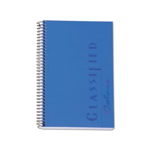 Color Notebook, Blue Cover, 8 1 / 2 x 5 1 / 2, White, 100 Sheets