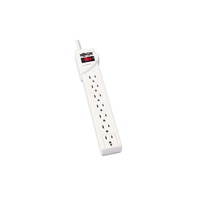 STRIKER Surge Suppressor, 7 Outlets, 6 ft Cord, 1080 Joules, Light Gray