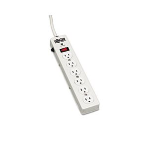 TLM606HJ Surge Suppressor, 6 Outlets, 6 ft Cord, 1340 Joules, Light Gray