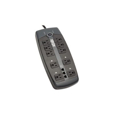 TLP1008TEL Surge Suppressor, 10 Outlets, 8 ft Cord, 2395 Joules, Black