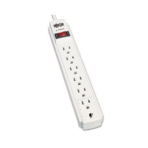 TLP604 Surge Suppressor, 6 Outlets, 4 ft Cord, 790 Joules, Light Gray