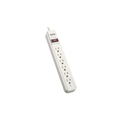 TLP606 Surge Suppressor, 6 Outlets, 6 ft Cord, 790 Joules, Light Gray