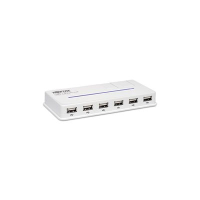 10-Port USB 2.0 Hub, 6-1 / 5w x 3d x 3 / 4h, White