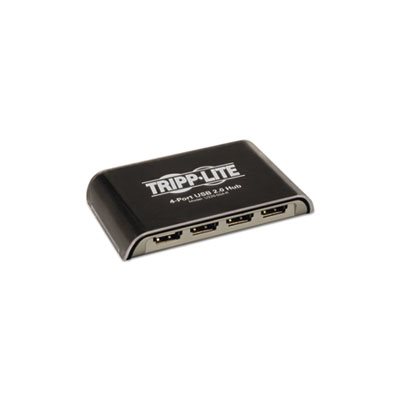 4-Port USB Mini Hub, Black / Silver