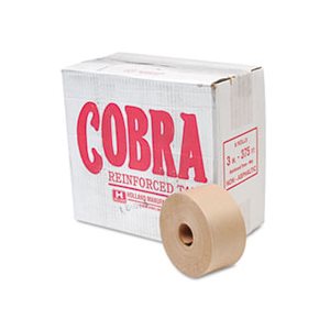 Reinforced Kraft Sealing Tape, 3" x 375ft, Brown, 8 / Carton