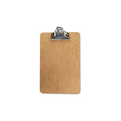 Hardboard Clipboard, 3 / 4" Capacity, Holds 5w x 8h, Brown