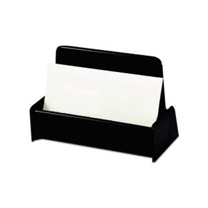 Business Card Holder, Capacity 50 3 1 / 2 x 2 Cards, Black