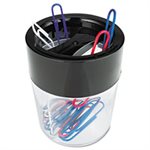 Magnetic Clip Dispenser, Two Compartments, Plastic, 2 1 / 2 x 2 1 / 2 x 3