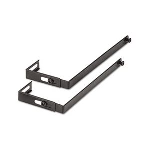 Adjustable Cubicle Hangers, Black, Set of Two