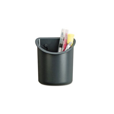 Recycled Plastic Cubicle Pencil Cup, 4 1 / 4 x 2 1 / 2 x 5, Charcoal