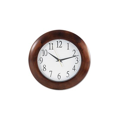 Round Wood Clock, 12 3 / 4", Cherry