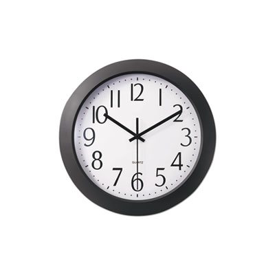 Whisper Quiet Clock, 12", Black