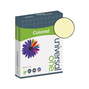 Colored Paper, 20lb, 8-1 / 2 x 11, Canary, 500 Sheets / Ream