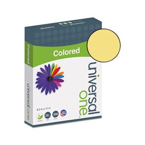Colored Paper, 20lb, 8-1 / 2 x 11, Goldenrod, 500 Sheets / Ream