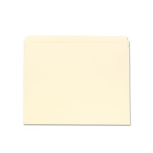 File Folders, Straight Cut, One-Ply Top Tab, Letter, Manila, 100 / Box