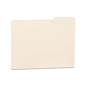 File Folders, 1 / 3 Cut Third Position, One-Ply Top Tab, Letter, Manila, 100 / Box