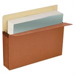 3 1 / 2 Inch Expansion File Pockets, Straight Tab, Letter, Redrope / Manila, 25 / Box