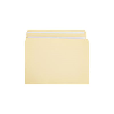 File Folders, Straight Cut, Two-Ply Top Tab, Legal, Manila, 100 / Box