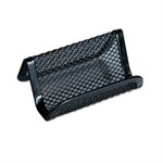 Mesh Metal Business Card Holder, 50 2 1 / 4 x 4 cards, Black