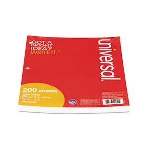 Filler Paper, 8 1 / 2 x 11, College Rule, White, 200 Sheets / Pack