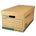 Recycled Record Storage Box, Letter / Legal, 12" x 24" x 10", Kraft, 12 / Carton