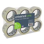 Heavy-Duty Acrylic Box Sealing Tape, 48mm x 50m, 3" Core, Clear, 6 / Pack