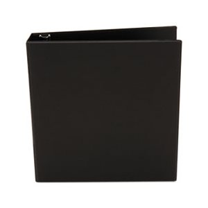 Economy Non-View Round Ring Binder, 1-1 / 2" Capacity, Black