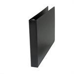 Legal-Size Round Ring Binder with Label Holder, 1" Capacity, 11 x 17, Black