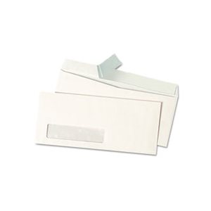 Peel Seal Strip Business Envelope, #10, 4 1 / 8 x 9 1 / 2, Window, White, 500 / Box