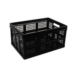 Filing / Storage Tote Storage Box, Plastic, 20-1 / 8 x 14-5 / 8 x 10-3 / 4, Black