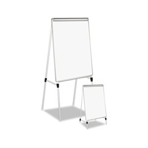 Adjustable White Board Easel, 29 x 41, White / Silver