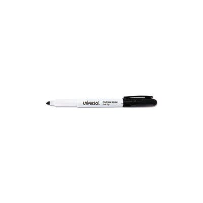 Pen Style Dry Erase Marker, Fine / Bullet Tip, Black, Dozen