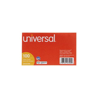 Unruled Index Cards, 3 x 5, White, 100 / Pack