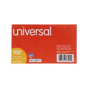 Unruled Index Cards, 3 x 5, White, 100 / Pack