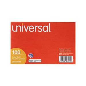 Unruled Index Cards, 4 x 6, White, 100 / Pack