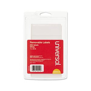 Removable Self-Adhesive Multi-Use Labels, 1 x 3, White, 250 / Pack