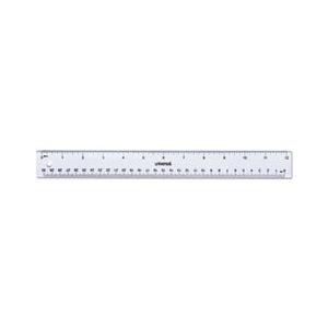 Acrylic Plastic Ruler, 12", Clear