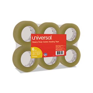 General-Purpose Box Sealing Tape, 48mm x 100m, 3" Core, Tan, 6 / Pack