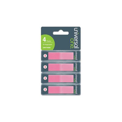 Pop-Up Page Flags, 1 / 2 x 1-7 / 10, Pink, 140 per Pack