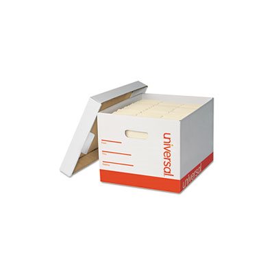 Extra-Strength Storage Box w / Lid, Letter / Legal, 12 x 15 x 10, White, 12 / Carton