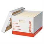 Extra-Strength Storage Box w / Lid, Letter / Legal, 12 x 15 x 10, White, 12 / Carton