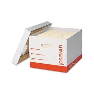 Extra-Strength Storage Box w / Lid, Letter / Legal, 12 x 15 x 10, White, 12 / Carton